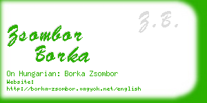 zsombor borka business card